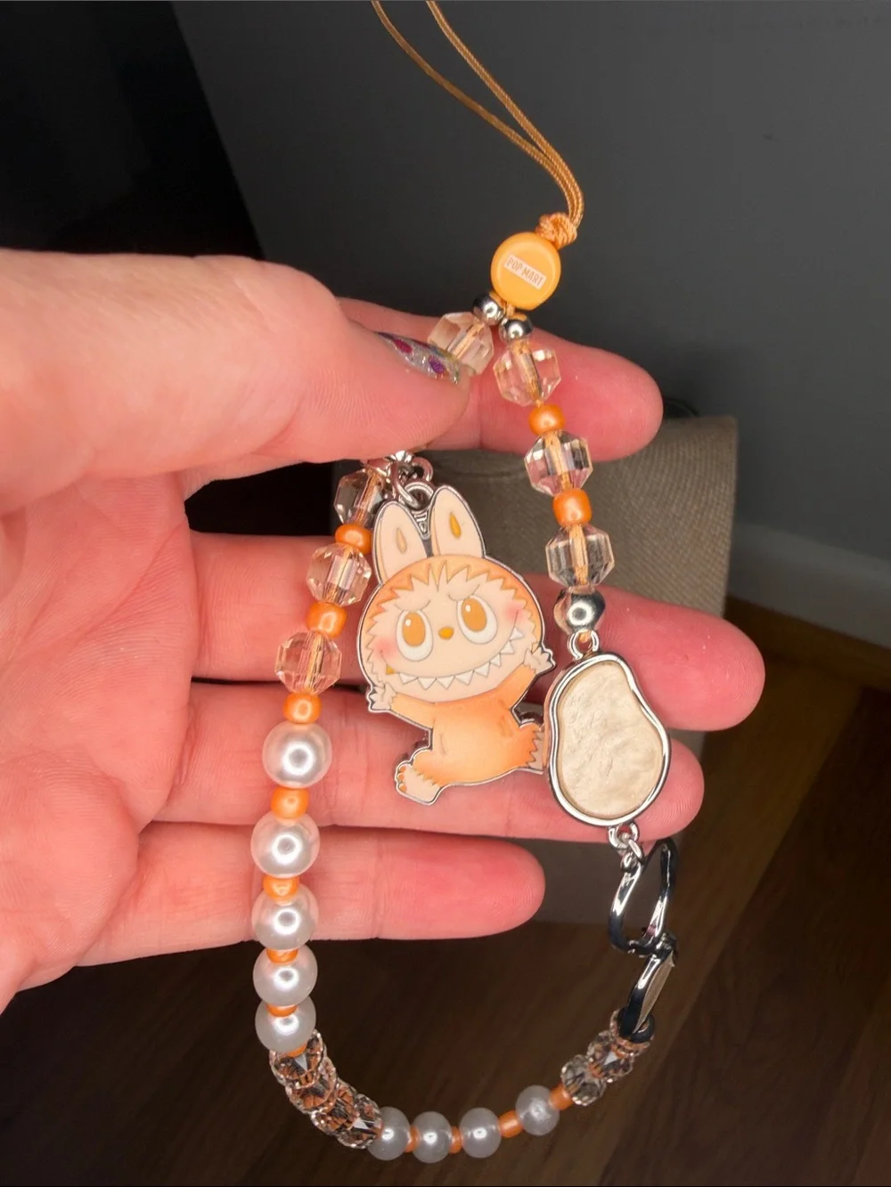 Orange Labubu Kids Accessory Charm